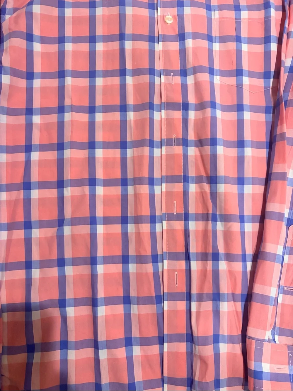 J. Crew Pink and Blue Plaid Button-Down Shirt